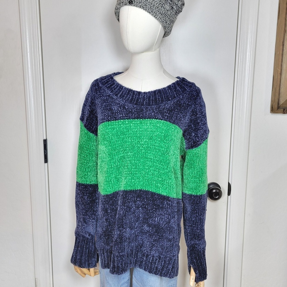 Aerie Offline Colorblock Oversized Sweater Soft Plush XXS Fall Sweater Winter